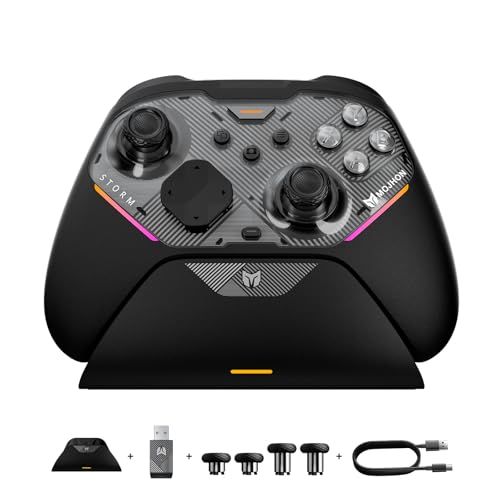 BIGBIG WON Storm（Gale 2）コントローラー 2000Hz高ポーリングレート / JS13 Pro+ TMRジョイスティック搭載 4背面ボタン（マイクロスイッチ×2＋メカニカルスイッチ×2）・2段階切替トリガー・キーマッピング対応 PC/Switch/iOS/Android対応 ゲームパッド