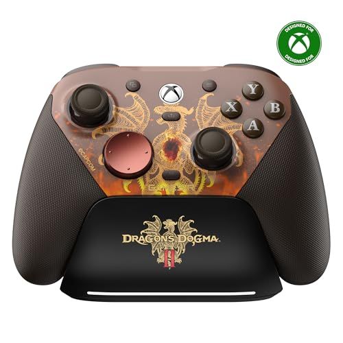 GameSir G7 Proコントローラー (ドラゴンズドグマ 2コラボモデル) 3モード接続 (Xbox 有線 / PC 2.4G 無線 / Android Bluetooth) ゲームパッド 1200mAH大容量バッテリー TMRスティック搭載ゲームコントローラー ホールエフェクトトリガー&マイクロスイッチトリガー 背面ボタン 1000Hzポーリングレート 充電スタンド付属 Xbox Series X|S / PC / Steam / スマホ対応ゲーミングコントローラー