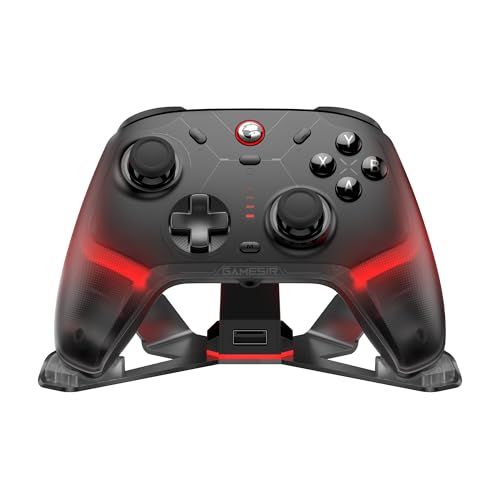 GameSir Cyclone 2 PCコントローラー TMRジョイスティック 連射機能/マクロ＆ループ機能 1000Hz ポーリングレートゲームパッド ホール & マイクロ 2-in-1 トリガー 六軸ジャイロセンサー搭載 switch2スリープ解除対応 プロコン RGBライト マッピング可能背面ボダン搭載 連射機能 充電ドック付き PC/Switch/iOS/Android/Steam/Switch2 ゲームコントローラー 日本語取扱説明書付き (黒)
