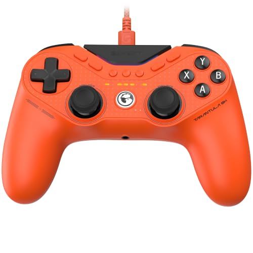 GameSir Tarantula 8K PC 有線ゲーミングコントローラー PC専用 8000Hzポーリングレート 0.5ms超低遅延 Gen-2 TMRスティック ホール効果トリガー マイクロスイッチABXYボタン 9個マクロボタン RGBライティング ジャイロ搭載 軽量180g USB-C接続